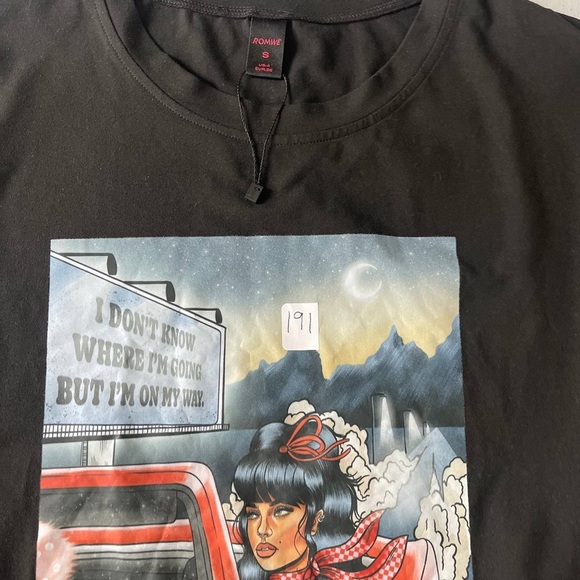 Romwe I Don’t Know Where I’m Going But I’m On My Way ..Women’s Graphic Tee Small - Picture 2 of 8